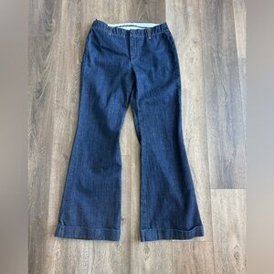 Vintage GAP Trouser Jeans.  Women’s size 8.  Dark wash,  wide leg.
